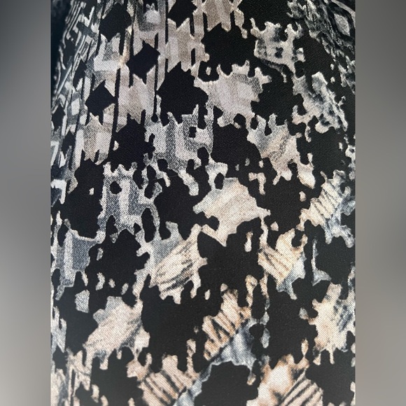 Ramy Brook Myla Mini Dress Black Houndstooth Burnout Multi Ruched Faux Wrap NWT - Picture 11 of 16